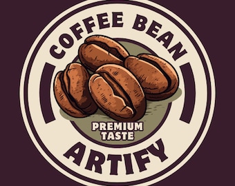 Modern, minimalistic editable DIY logo, simple logo template, instant download Coffee shop logo
