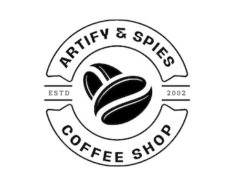 Modern, minimalistic editable DIY logo, simple logo template, instant download coffee shop logo