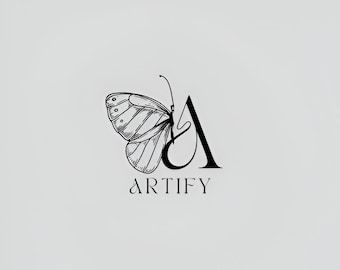Modern, minimalistic editable DIY logo, simple logo template, instant download