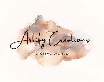 Modern, minimalistic editable DIY logo, simple logo template, instant download
