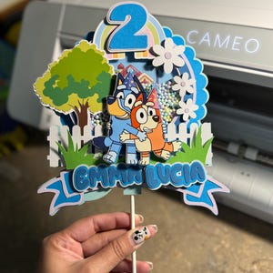 bluey cake topper