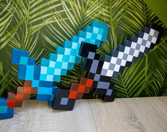 MINECRAFT ピックアックス 手作り 3D ピクセル斧 Minecraft 斧