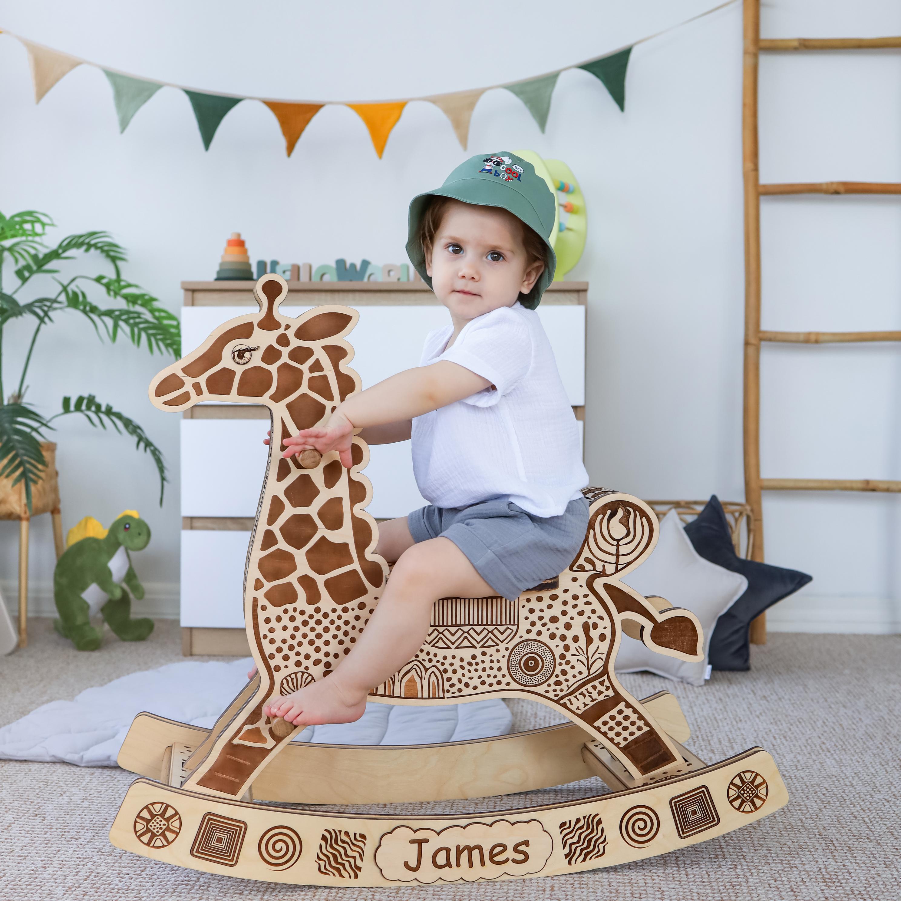Pottery Barn Kids Giraffe Rocking Toy Giraffe Neutral Baby Rocker