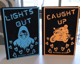 Into Darkness series by Navessa Allen/ Lights Out & Caught Up Special Rebound Hardback Book – Glow in the Dark Design