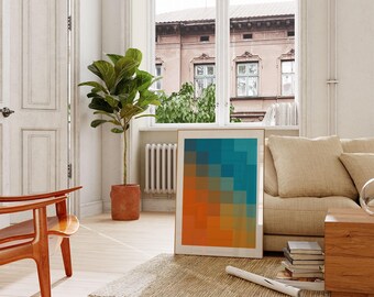 Arte original, arte geométrica, arte de parede para impressão, arte de parede de galeria, impressões digitais, arte digital