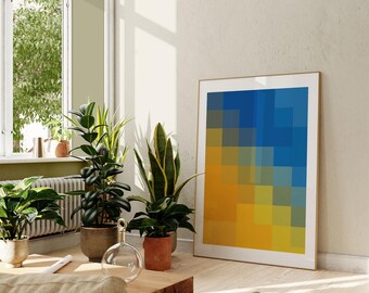 Arte original, arte geométrica, arte de parede para impressão, arte de parede de galeria, impressões digitais, arte digital