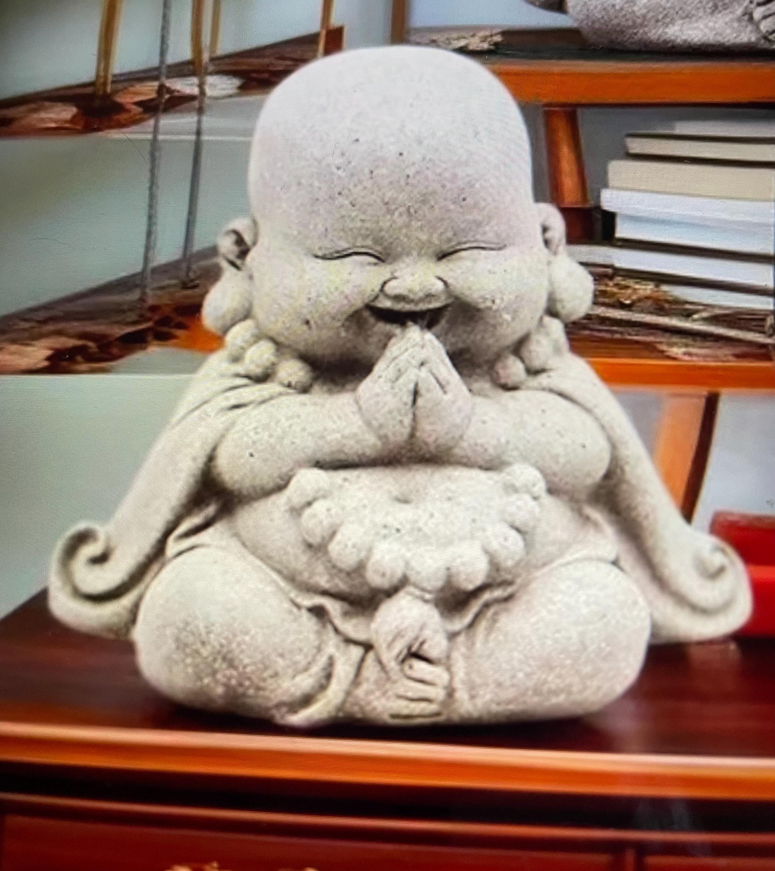 Statuette Bouddha Ancien Style Miniature - Décoration Maison Doré Laiton - 2x1.5x3.3cm - Neuf