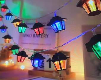 Lantern String Lights: Multi-Colored, 20 LED Lights
