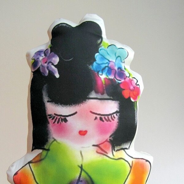 kimono doll toy pillow handmade for eco kids / Jazzy Jasmine