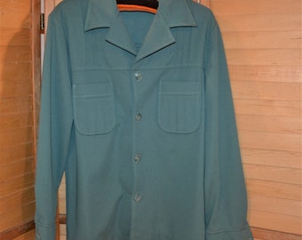available Medium-VINTAGE 1970/'s Men/'s Blue Leisure Jacket by Holiday Fashions FREE SHIPPING