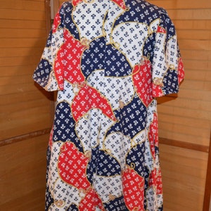 SALE....Vintage Nautical Anchors Away Robe Hostess Gown Full Swing image 9