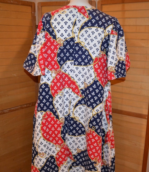 SALE....Vintage Nautical Anchors Away Robe Hostes… - image 9