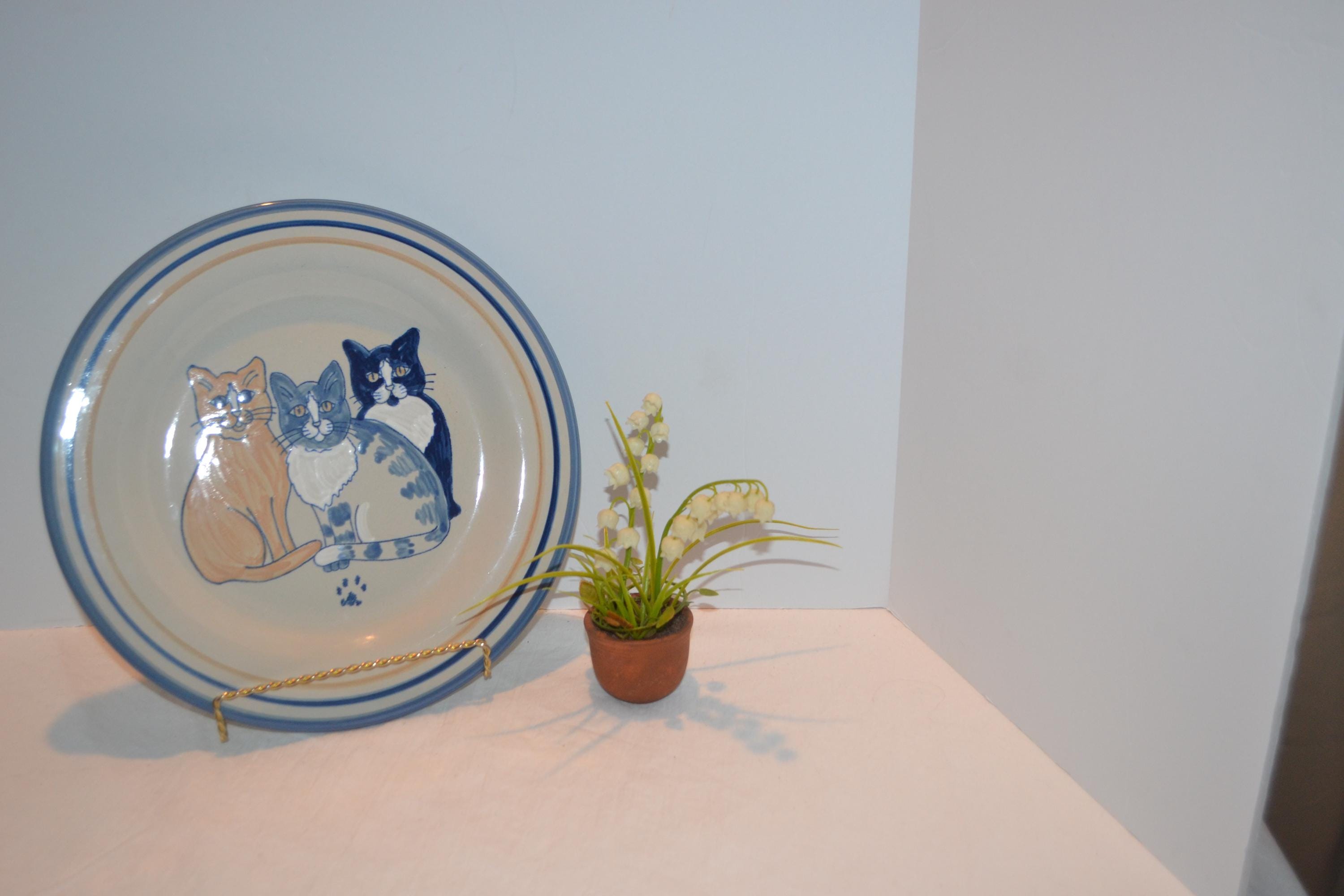 Cat Plate Vintage Louisville Stoneware USA - Etsy