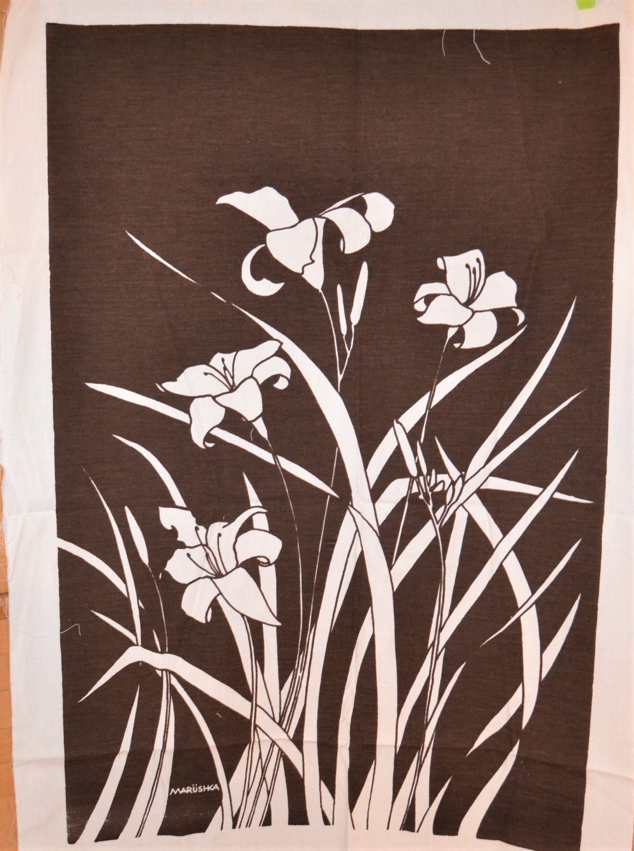 Vintage Marushka 3D Art 70s ScreenPrint Stretched Canvas