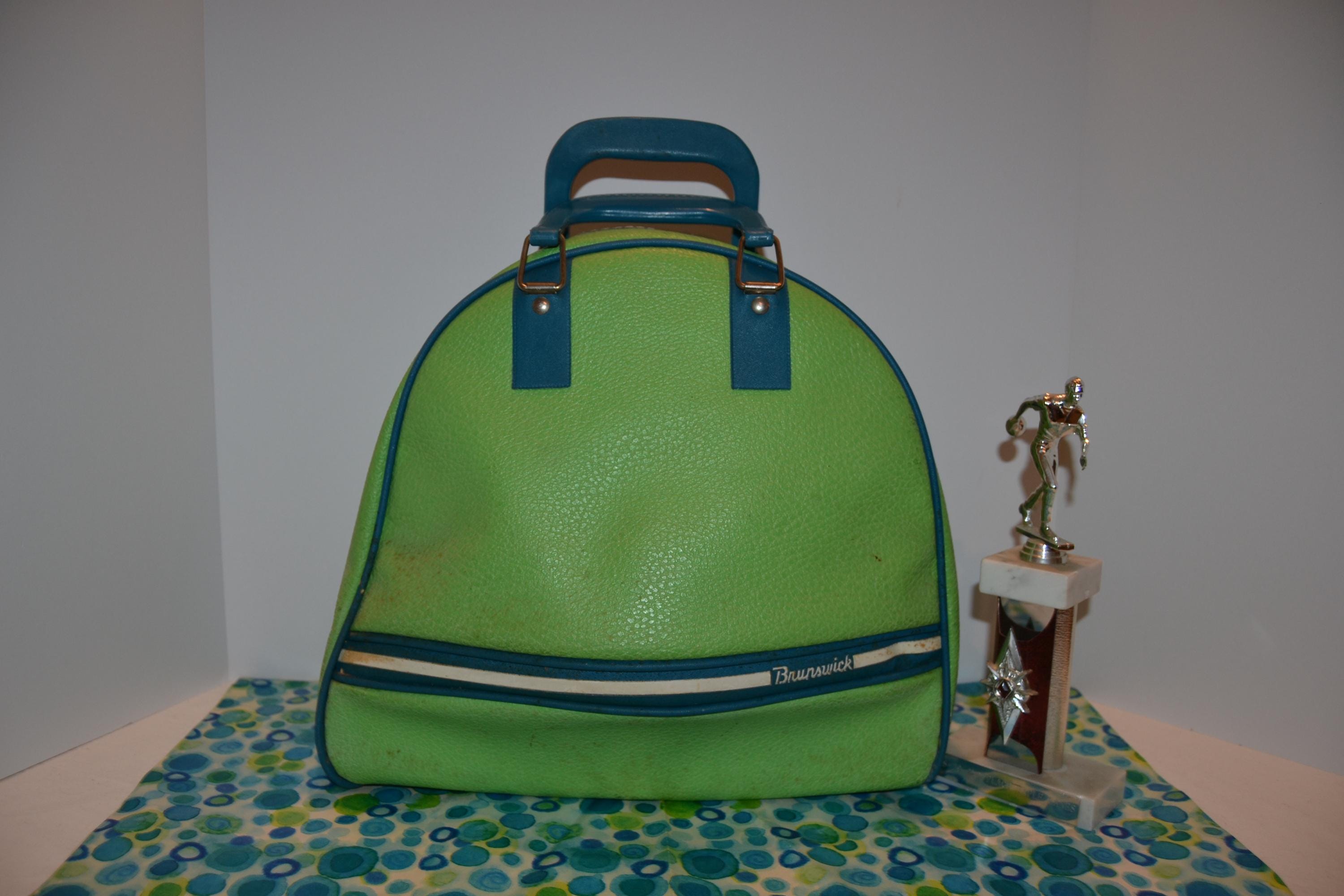 60s後半-70s FrenchVintage bowling bag Banned Retro 50s Superstar Mini Bowling Bag in Navy | Topvintage