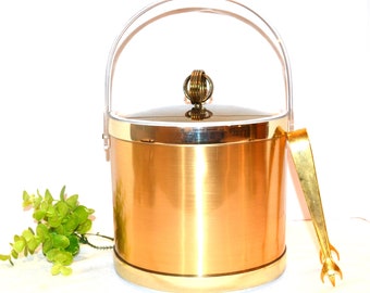 Vintage Ice Bucket Eclectic Gold