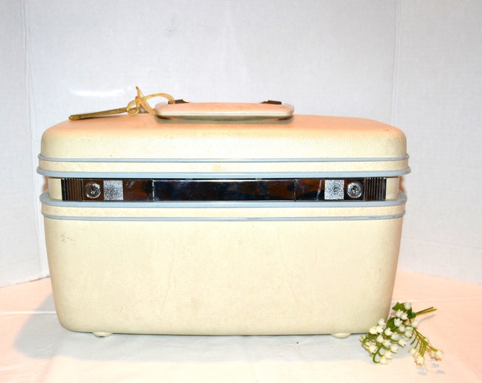 Vintage Train Case Samsonite 1970's Box With Key Etsy