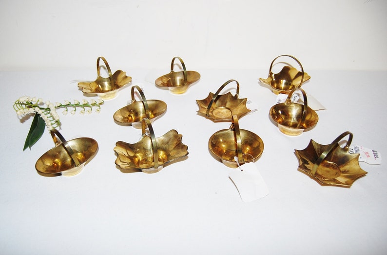 Vintage Brass Table Top Place Setting Decor / Etsy