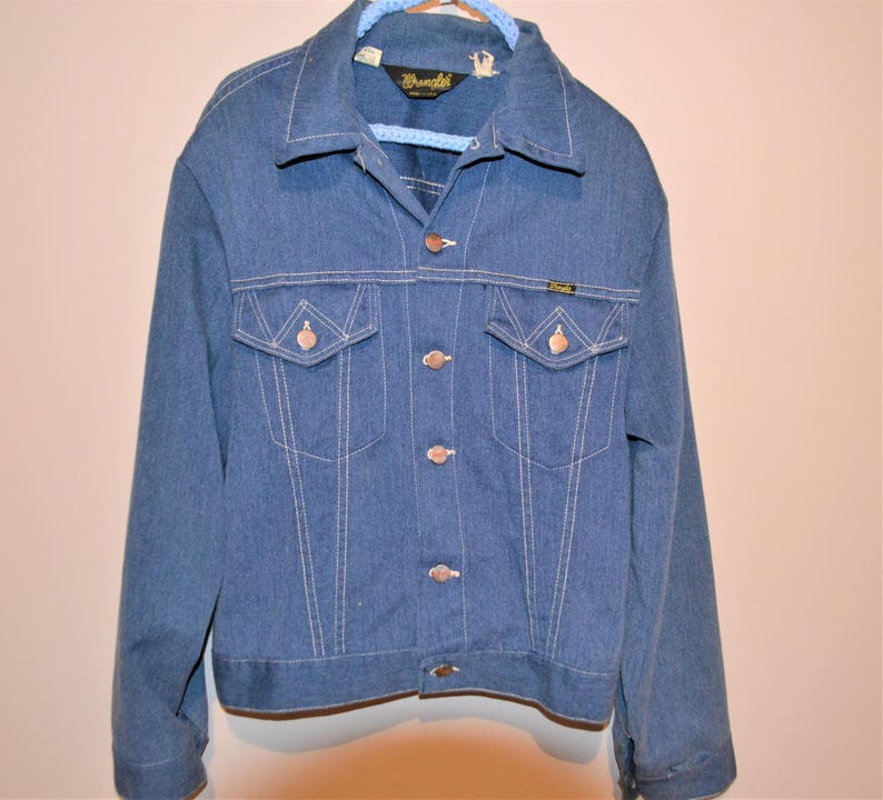 Vintage 1960's Wrangler Blue Indigo Light Denim Jacket | Etsy
