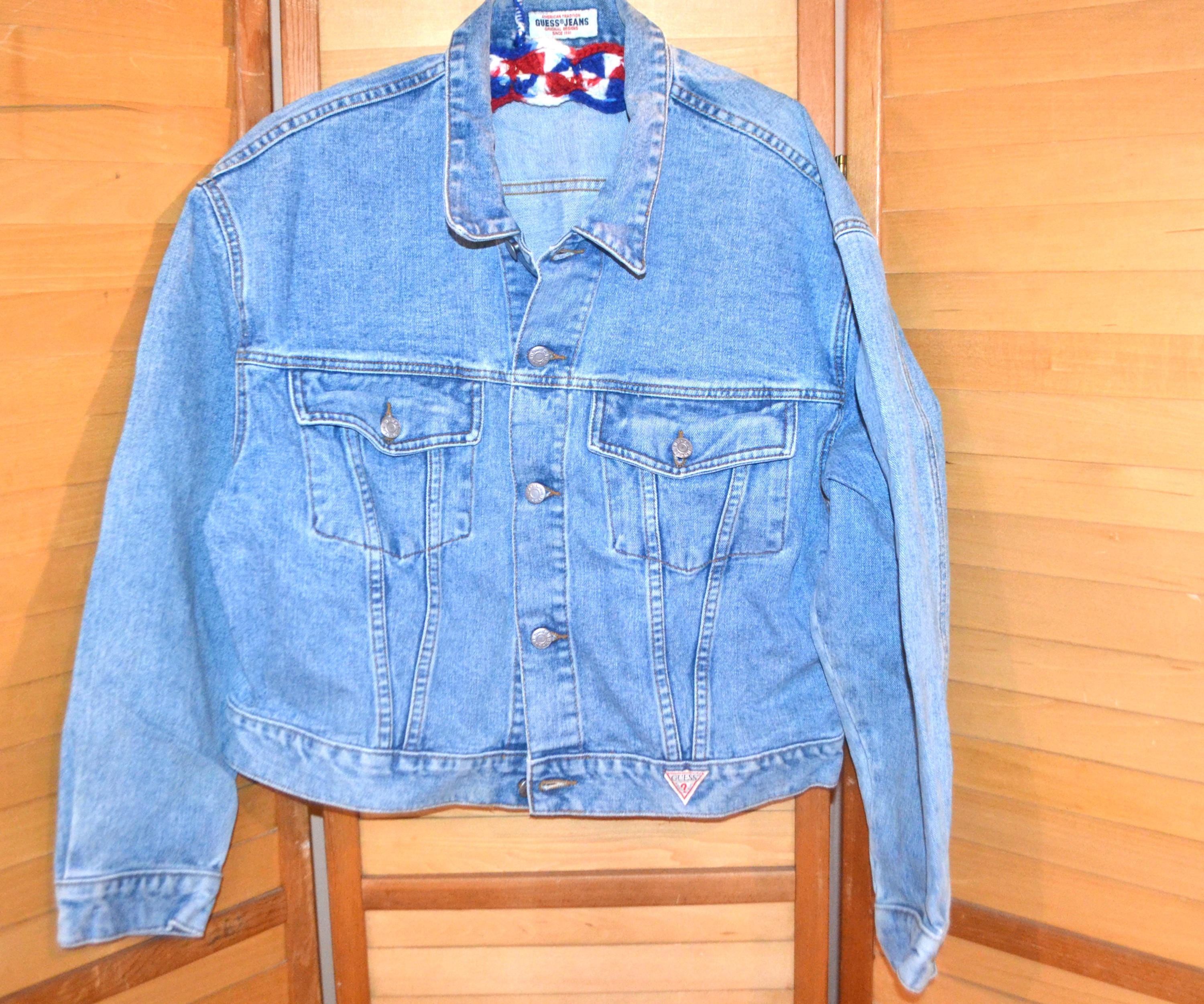 ヴィンテージ デニム ジーンズ ジャケット Guess Made in USA - Etsy 日本