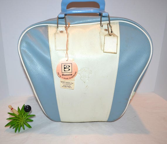 60s後半-70s FrenchVintage bowling bag Vintage 70s Bowling Bag | Khaki Coated Canvas and Brown