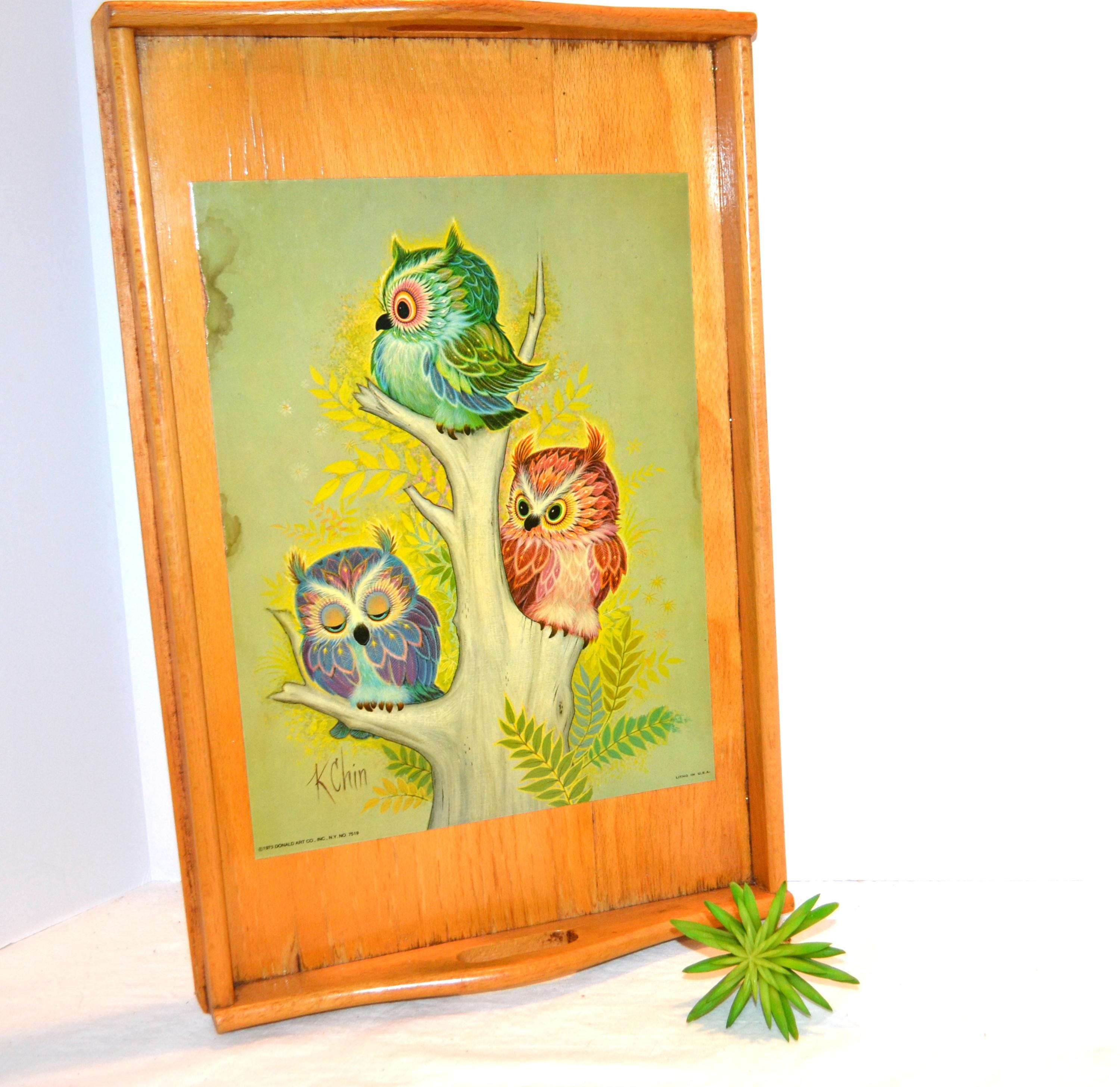 【額装】直筆サイン入 フォルカー・キューン Volker Kuhn Tree木 K Chin Owl - Etsy