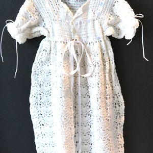 Christening Gown Crochet Vintage 1980&#39;s Precious