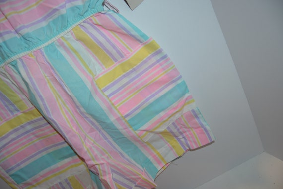 1980 Pastel Stripes Romper One Piece Fashion New … - image 2