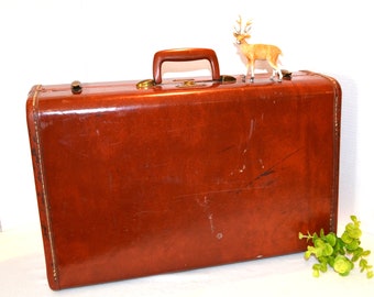 1940's Suitcase Samsonite USA Prop Display Travel Distinctive Style