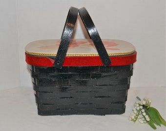 Vintage Purse Nantucket Nautical Basket Box 1960's