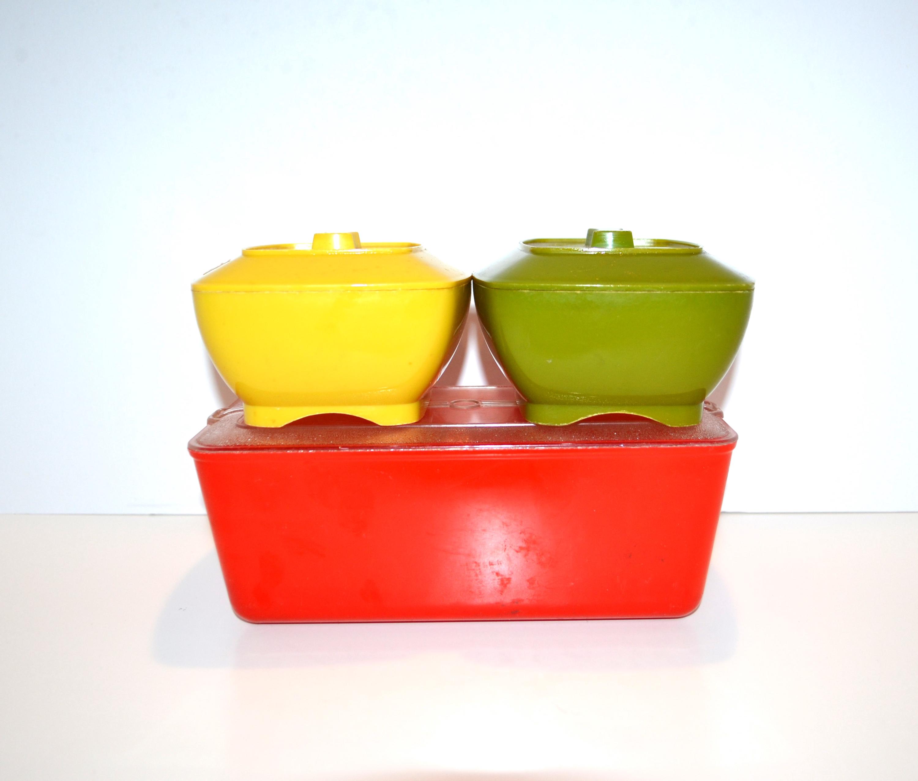 ミッドセンチュリー　カナダ　Glo-Hill社のシュガーミルクトレーセット ミッドセンチュリー カナダ Glo-Hill社のシュガーミルクトレーセット