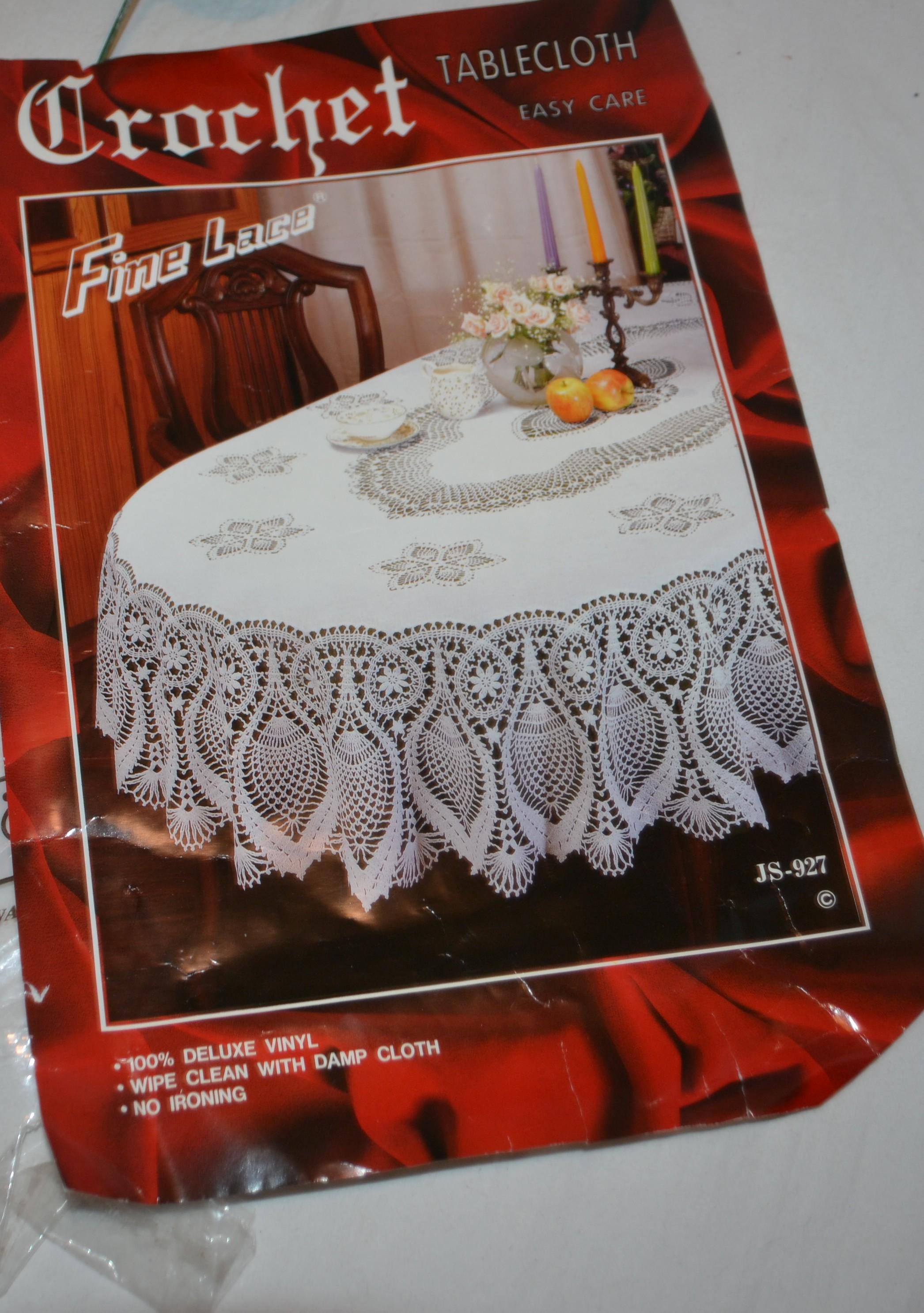 ヴィンテージ テーブルクロス ビニール クロシェ 新品 21970年代