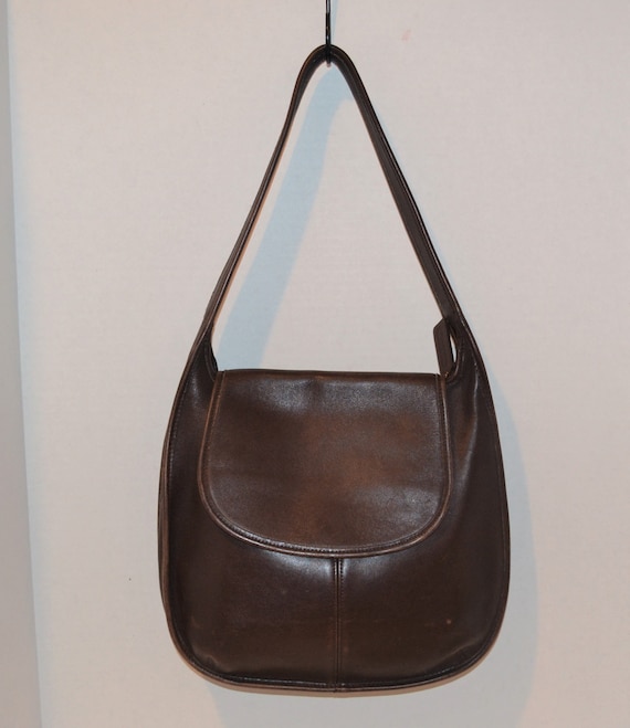 Vintage Coach Ergo Flap Brown Leather with Tag