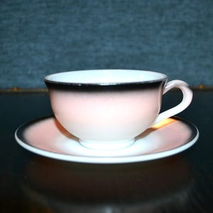 ヴィンテージ ヘーゼル アトラス カップ＆ソーサー ピンク チャコール