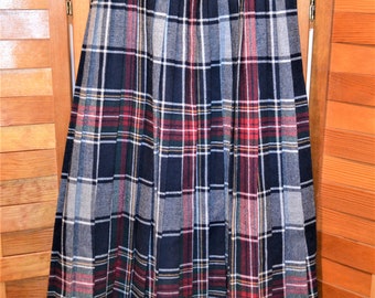 1960s Pleats on Wool Full Skirt