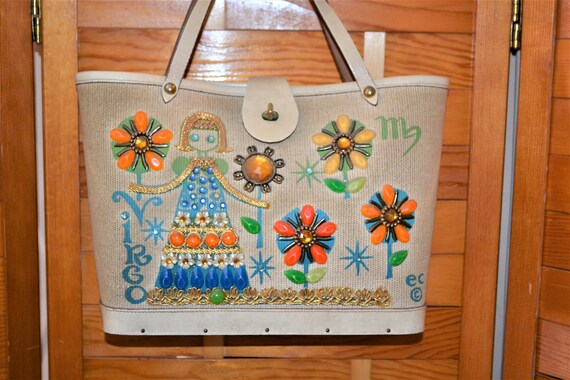 Virgo Enid Collins Beaded Handbag 1960's