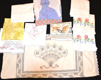 Vintage Pillowcases Lot of 10 French Country Shabby Chic Eclectic Boho Beautiful Cottage Core