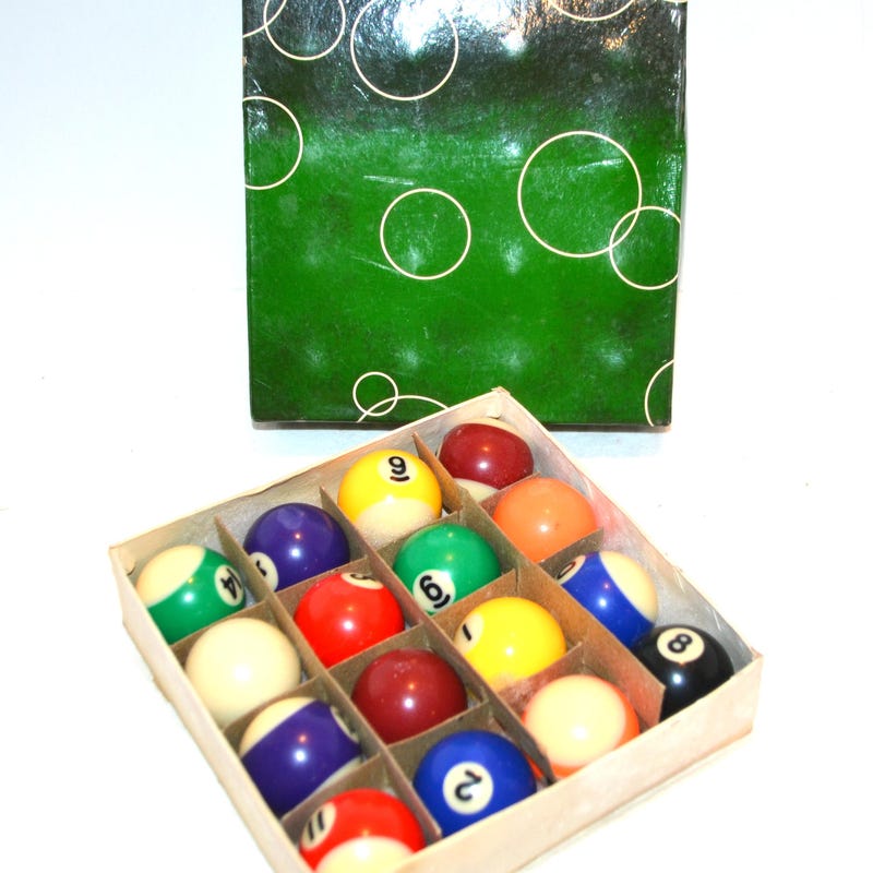 Rustic Pool Balls Vintage Pool Balls - Etsy