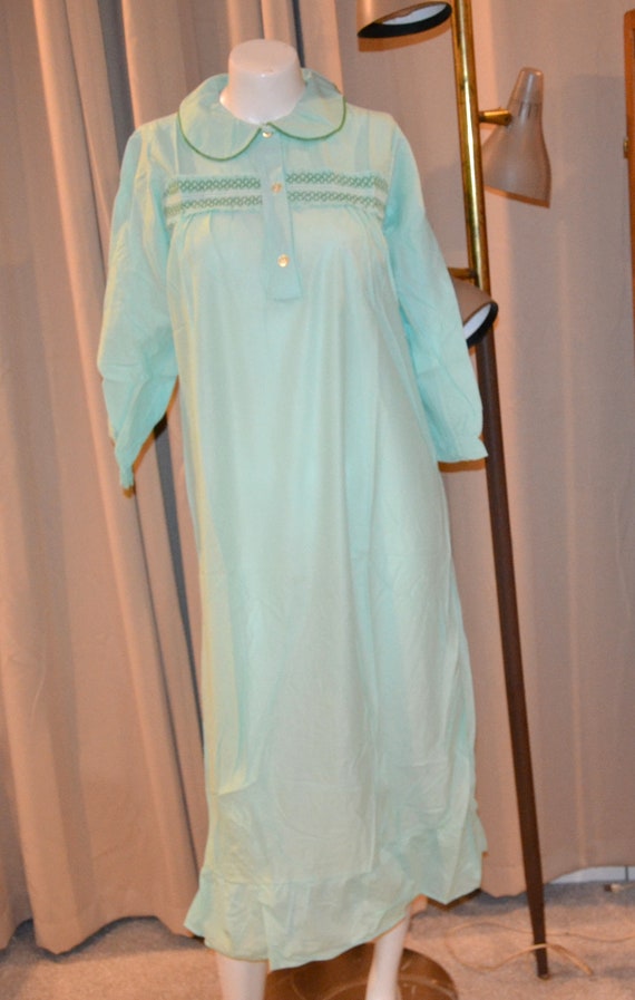 Vintage Night Gown Minty Green 1960's New with Tag