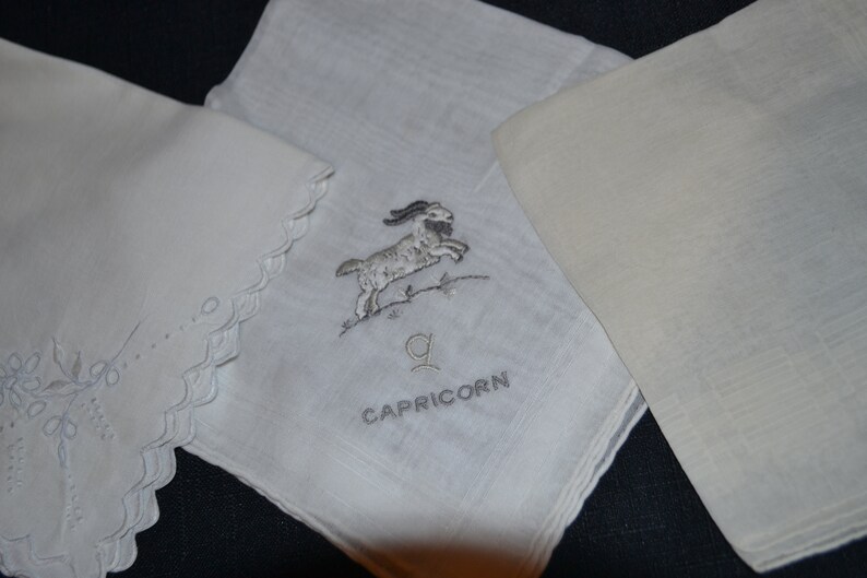 Capricorn Vintage Hanky Plus Two