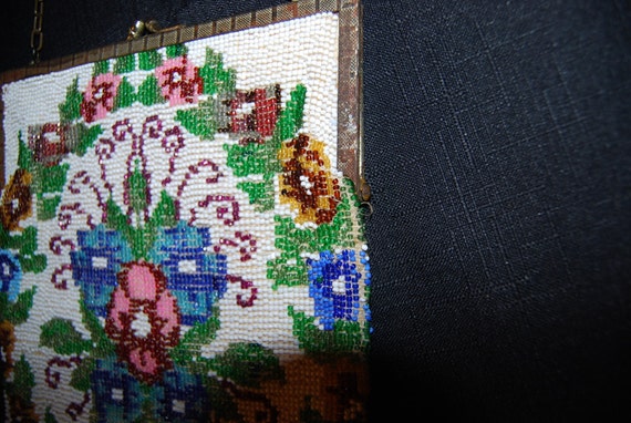 Vintage Purse Art Deco Beads 1940's - image 3