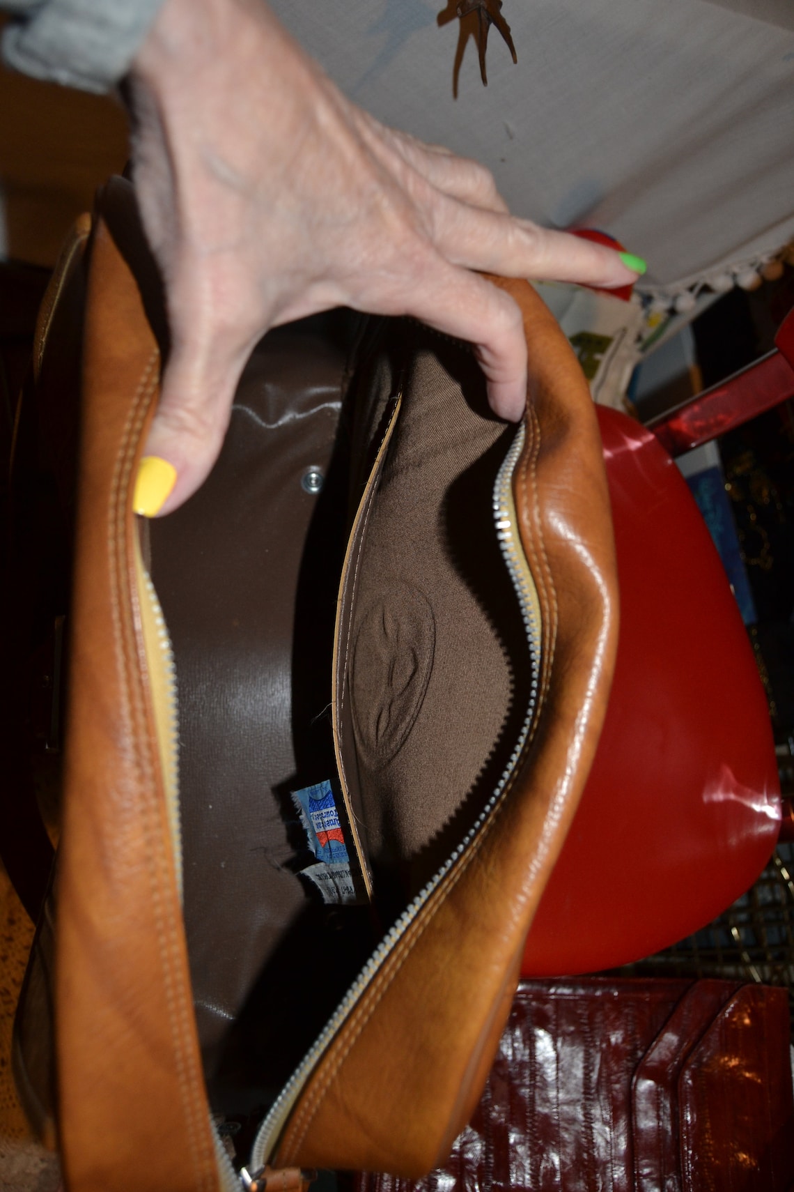 TOTE BAG 50 IN CINNAMON BROWN CALFSKIN