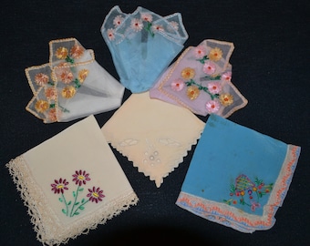 1930's Petite Heart Hankie Collection of Six