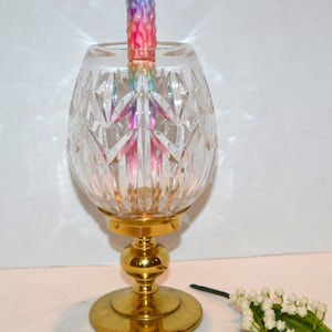 Waterford Kristall Kerzenhalter: Vintage-Kerzenhalter aus geschliffenem Glas