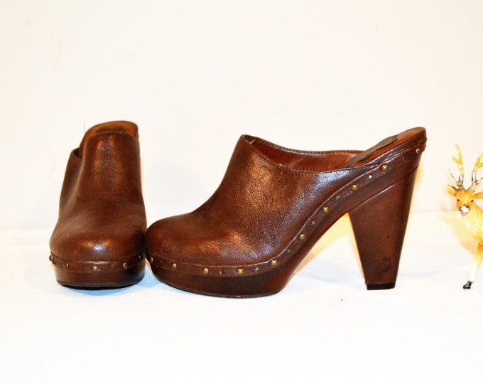 Vintage Shoes Zodiac Wood Brown - Etsy