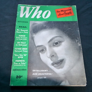 Who: The Magazine about People November 1941