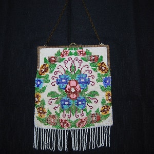 SALE Vintage Purse Art Deco Beads 1940&#39;s
