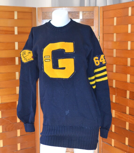 Vintage Varsity Sweater 1964 Big 'G'