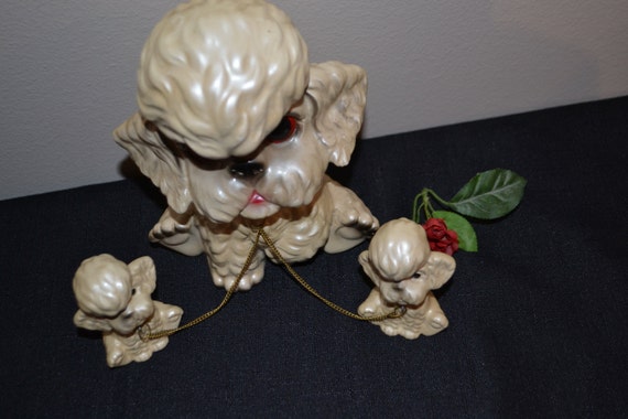 Vintage Ceramic Poodle Figurines: Family of Three, Japan - Etsy Canada