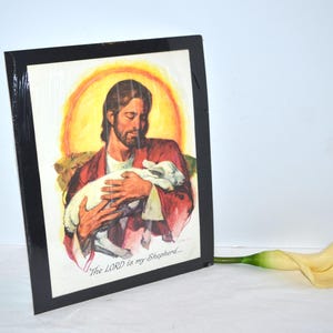 Vintage The Lord is My Shepherd  Litho Ready to Frame